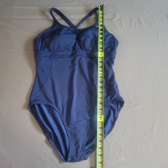 Nike Swimsuit Womens 16 Blue Racerback Bathing Suit Beach Travel Vacation - Picture 6 of 11